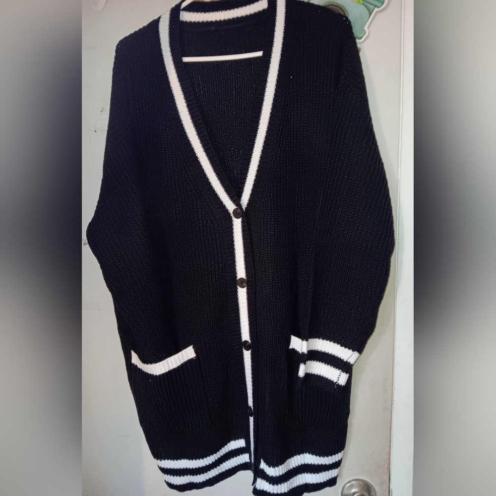 Black cardigan with pockets Xl